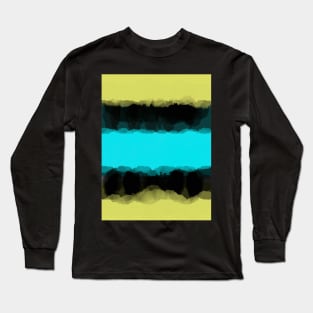 Turquoise, Green & Black Long Sleeve T-Shirt